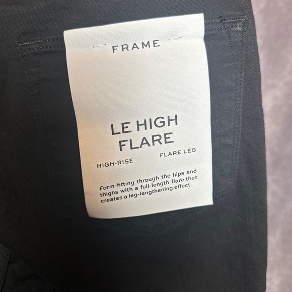NWT Frame Le High Flare Jean, Black, Size 29 - Picture 5 of 9